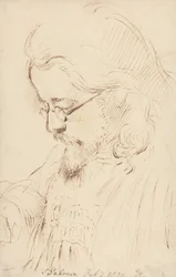 Retrato de Samuel Palmer, cabeza y hombros